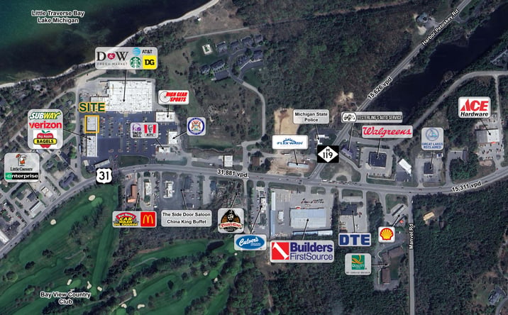 Pictures of Retail, Office, Restaurant property located at 1133 N US-31, Petoskey, MI 49770 for lease - image #1