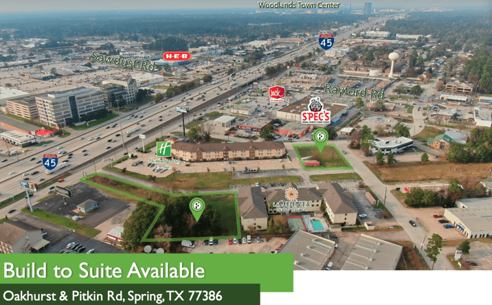 Pictures of Retail, Office, Land property located at Oakhurst & Pitkin Rd, Spring, TX 77386 for lease - image #1