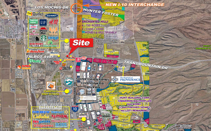 Pictures of Land property located at NEQ I-10 & Transmountain, Canutillo, TX 79935 for lease - image #1