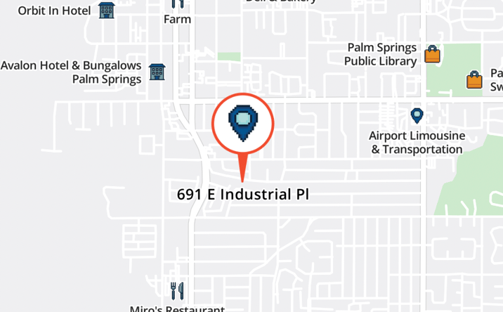 Pictures of Retail, Office, Industrial property located at 691 Industrial Place Palm Springs, CA 92264, Palm Springs, US 92264 for lease - image #1