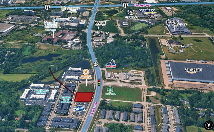 Pictures of Land property located at NEC Route 59 & Everton Drive, Warrenville, IL 60555 for lease - image #1