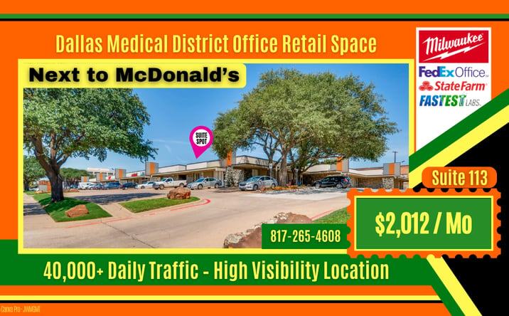 Pictures of Retail, Office property located at 1625 W Mockingbird Ln Suite 113, Dallas, US 75235 for lease - image #1