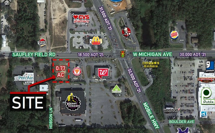 Pictures of Land property located at 4515 Saufley Field Rd, Pensacola, FL 32526 for lease - image #1