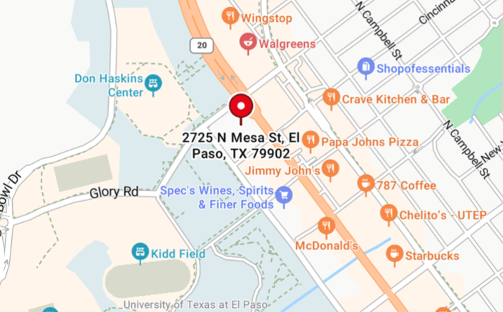 Pictures of Restaurant property located at 2725 N Mesa St, El Paso, TX 79902 for lease - image #1