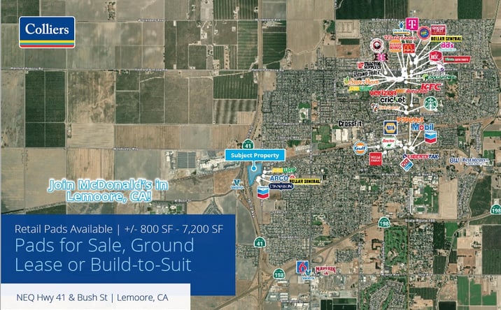Pictures of Retail property located at NEQ Hwy 41 & Bush Street, Lemoore, CA 93245 for lease - image #1