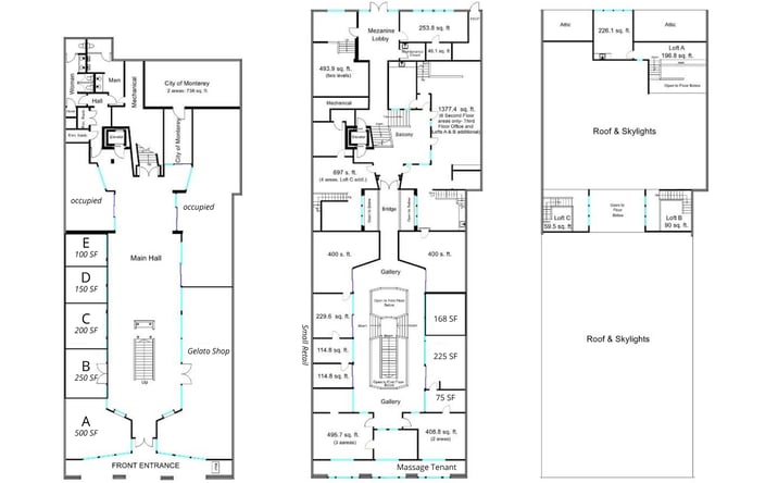 Pictures of Retail, Office, Special Purpose property located at 482 Alvarado St, Monterey, CA 93940 for lease - image #1