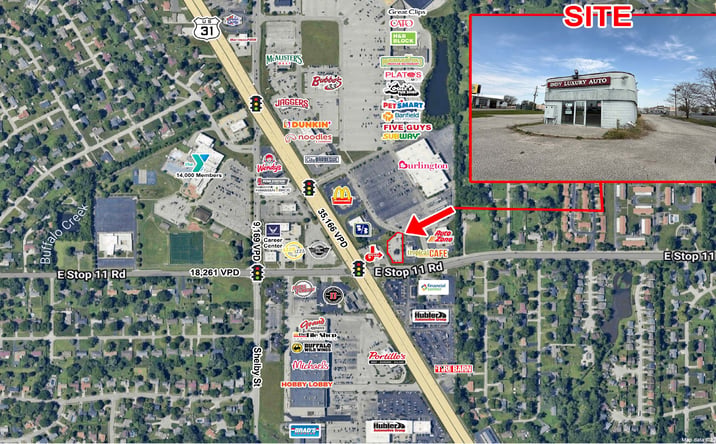 Pictures of Retail property located at 1240 East Stop 11 Road, Indianapolis, IN 46227 for lease - image #1