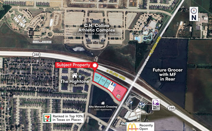 Pictures of Retail property located at SWC Loop 288 & E. Sherman Dr, Denton, TX 76209 for lease - image #1