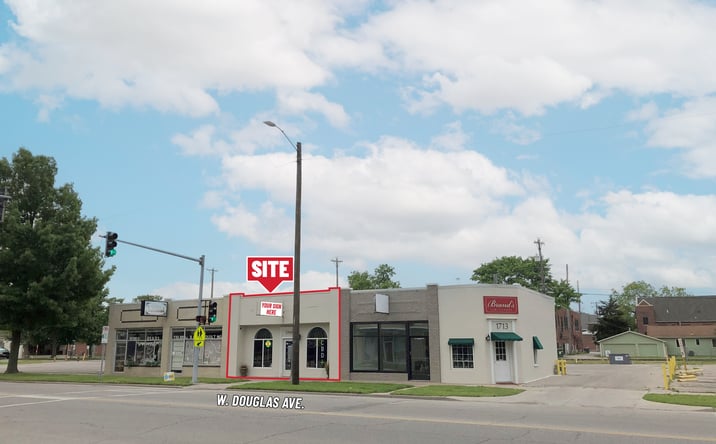 Pictures of Retail, Office property located at 1709 W DOUGLAS AVE, WICHITA, KS 67213-2713 for lease - image #1