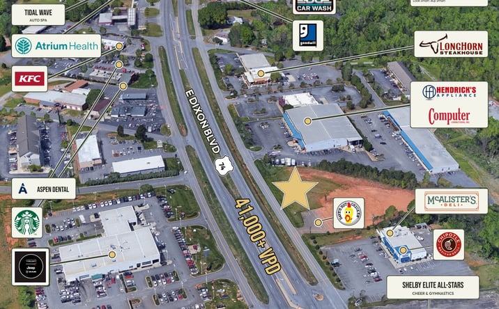 Pictures of Retail, Restaurant property located at 1245 E Dixon Blvd, Lot B, Shelby, NC 28152 for lease - image #1