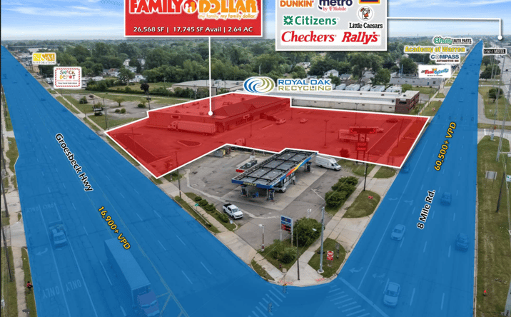 Pictures of Retail, Land property located at 11815 8 Mile Road, Warren, MI 48089 for lease - image #1