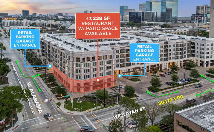 Pictures of Retail, Restaurant property located at 3015 Weslayan St, Houston, TX 77027 for lease - image #1