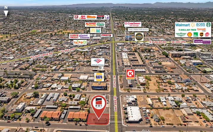 Pictures of Retail property located at 9521 N SEVENTH ST, PHOENIX, AZ 85020 for lease - image #1