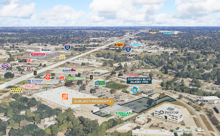 Pictures of Retail property located at 10420 Coursey Boulevard, Baton Rouge, LA 70816 for lease - image #1