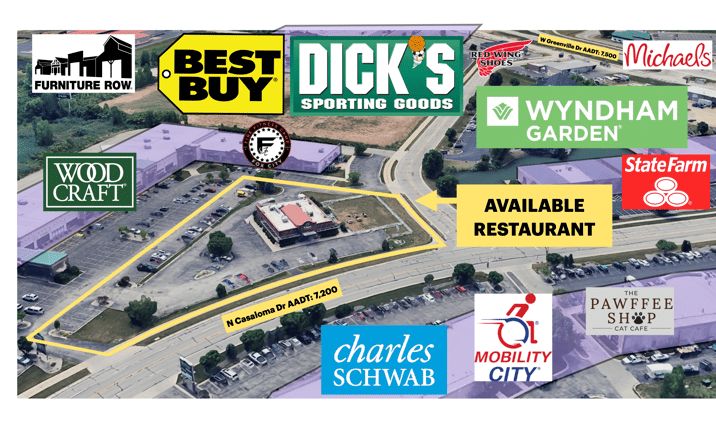 Pictures of Retail, Restaurant property located at 1750 North Casaloma Drive, Appleton, WI 54913 for lease - image #1