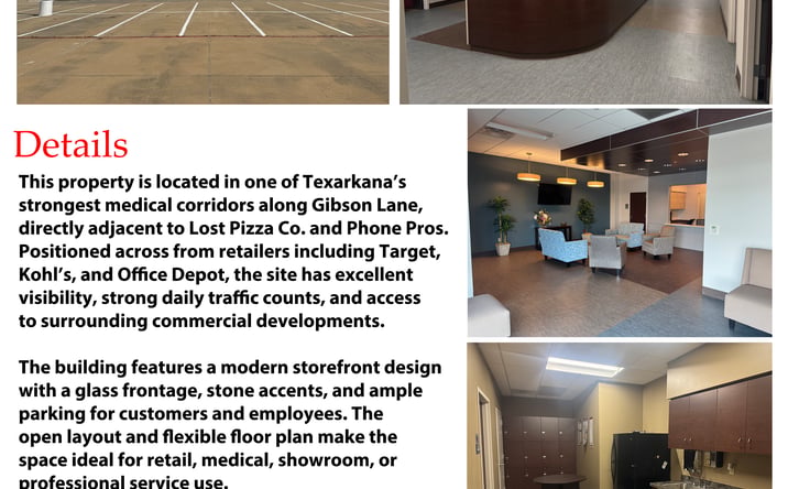 Pictures of Retail, Office property located at 4102 GIBSON LN, TEXARKANA, TX 75503-1120 for lease - image #1