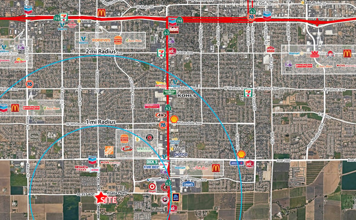 Pictures of Retail, Office, Restaurant property located at SEC Demaree St & Visalia Pkwy, Visalia, CA 93277 for lease - image #1