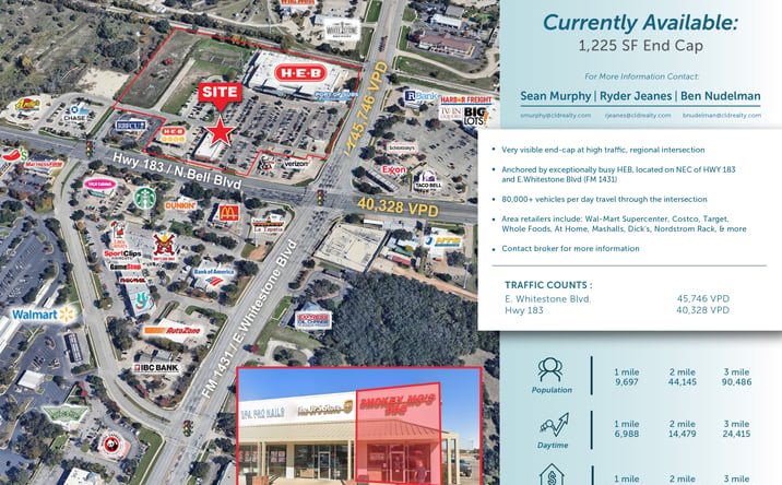 Pictures of Retail property located at 180 East Whitestone Boulevard, Cedar Park, TX 78613 for lease - image #1