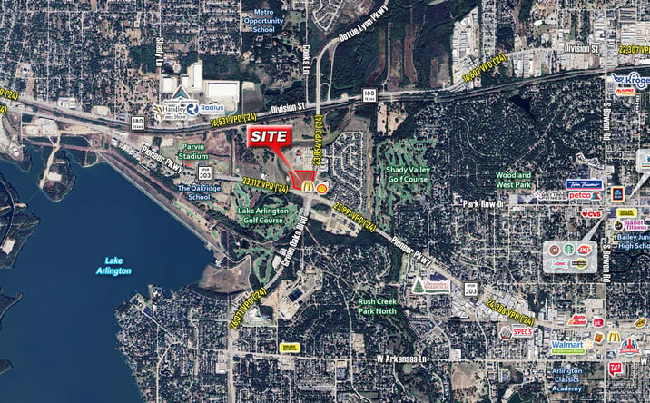 Pictures of Land property located at NWQ of Pioneer Pkwy & Green Oaks Blvd, Arlington, TX 76013-2819 for lease - image #1