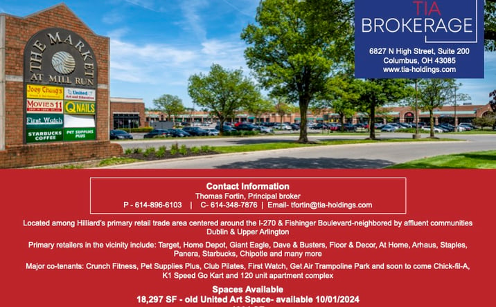 Pictures of Retail property located at 3816 Fishinger Boulevard, Hilliard, OH 43026 for lease - image #1