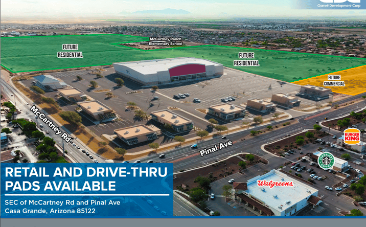 Pictures of Retail property located at SEC of McCartney Rd and Pinal Ave, Casa Grande, AZ 85122 for lease - image #1