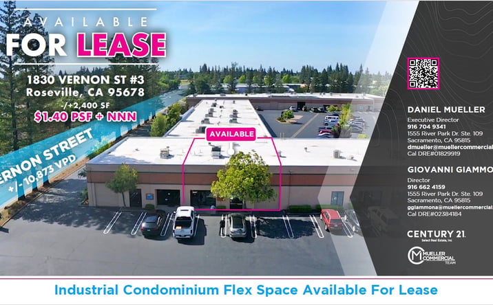Pictures of Industrial property located at 1830 Vernon St #3, Roseville, CA 95678 for lease - image #1