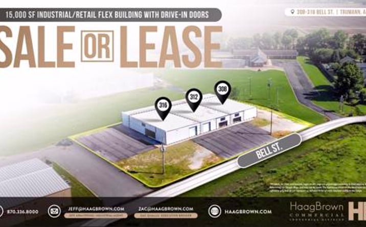 Pictures of Industrial property located at 316 / 312 / 308 Bell Street, Trumann, AR 72472 for lease - image #1
