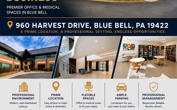 Pictures of Office property located at 960 Harvest Drive, Blue Bell, PA 19422 for lease - image #1