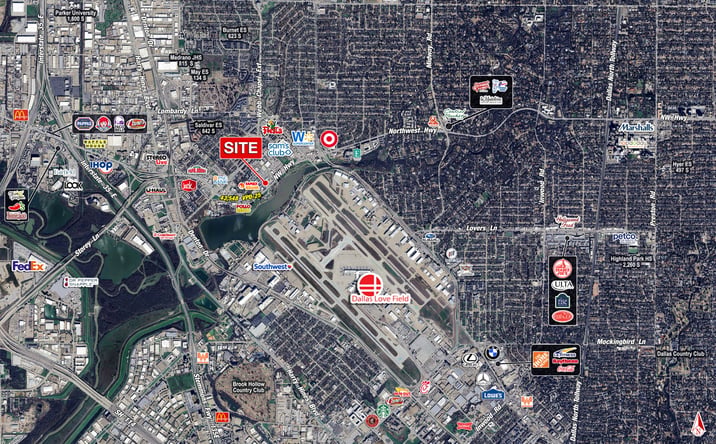 Pictures of Retail property located at 3353 W Northwest Hwy, Dallas, TX 75220 for lease - image #1