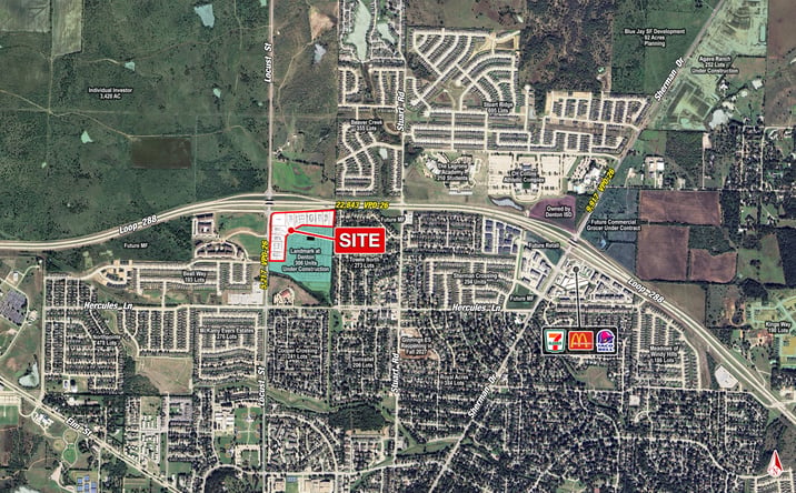 Pictures of Retail property located at Sec Loop 288 & Locust St, Denton, TX 76207 for lease - image #1