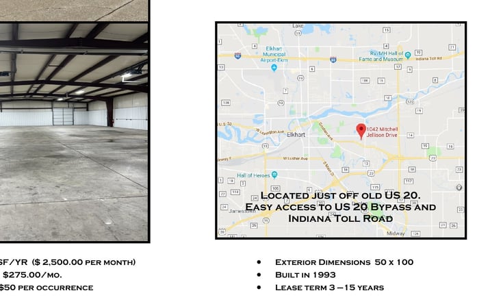Pictures of Industrial property located at 1042-A Mitchell Jellison Dr., Elkhart, IN 46516-5402 for lease - image #1
