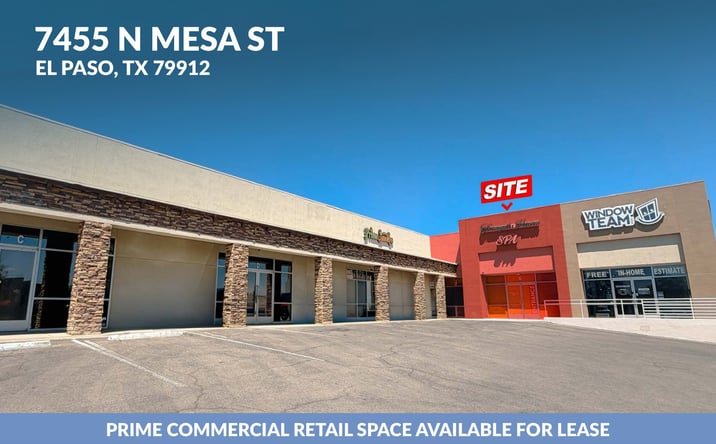 Pictures of Retail property located at 7455 N Mesa St, El Paso, TX 79912 for lease - image #1