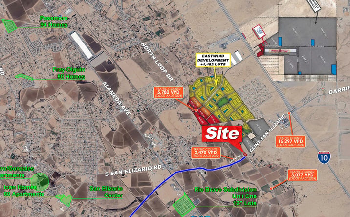 Pictures of Land property located at NWQ North Loop & Clint-San Elizario, Clint, TX 79836 for lease - image #1