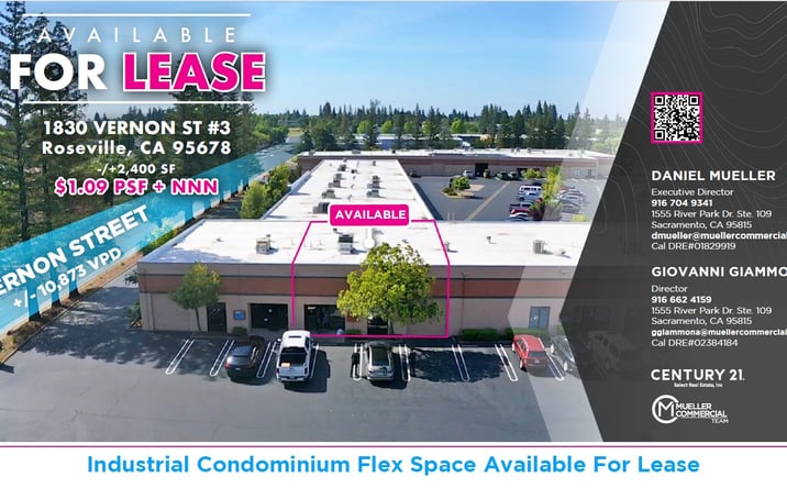 Pictures of Industrial property located at 1830 vernon St suite 3, Roseville, CA 95678 for lease - image #1