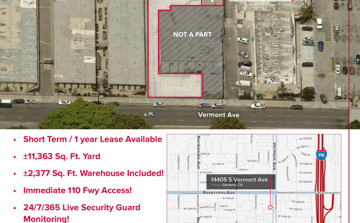 Pictures of Industrial, Land property located at 14405 S Vermont Ave, Gardena, CA 90247 for lease - image #1