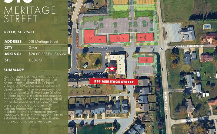 Pictures of Office property located at 518 Meritage Street, Greer, SC 29651 for lease - image #1