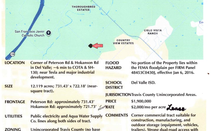 Pictures of Land property located at 10201 Peterson Rd @ Hokanson Rd, Del Valle, TX 78617-5302 for lease - image #1