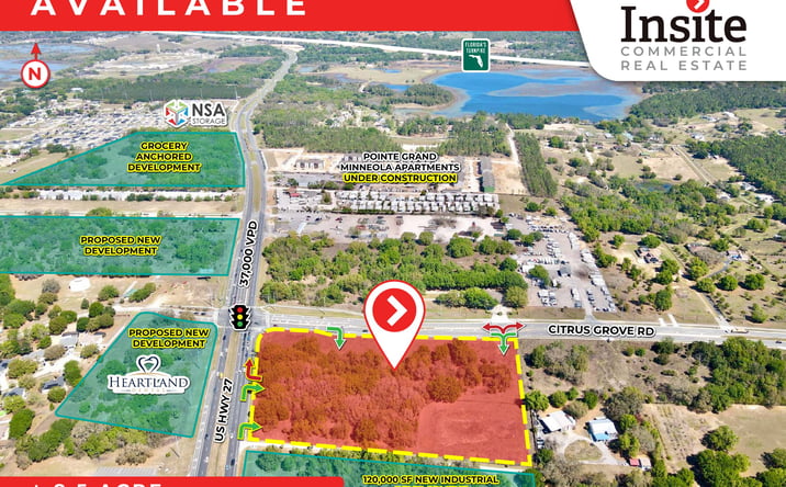 Pictures of Retail, Land property located at SEC Citrus Grove Rd & US Hwy 27, Minneola, FL 34715 for lease - image #1