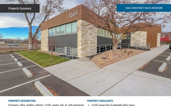 Pictures of Office property located at 1666 S University Blvd, Denver, CO 80222 for lease - image #1