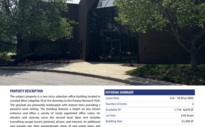 Pictures of Office property located at 1305 Cumberland Avenue, West Lafayette, IN 47906 for lease - image #1