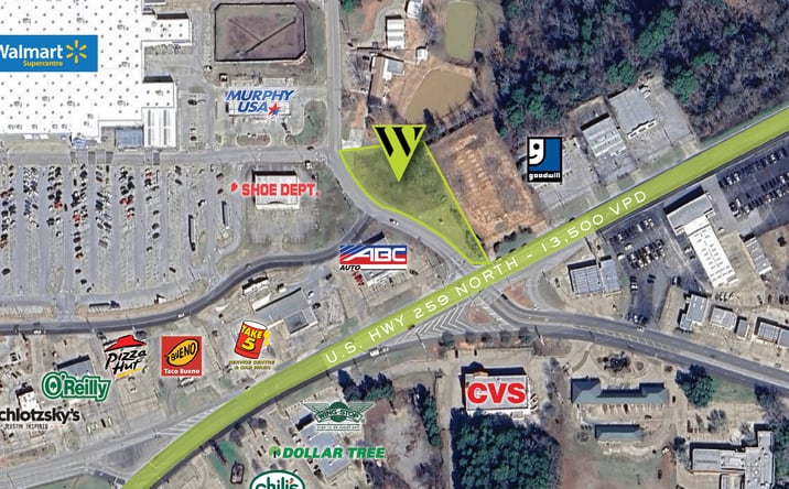 Pictures of Land property located at 1509 North U.S. Highway 259, Kilgore, TX 75662 for lease - image #1