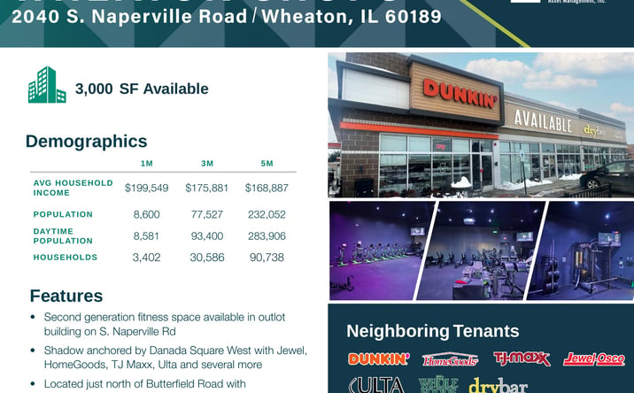 Pictures of Retail property located at 2040 S. Naperville Road, Wheaton, IL 60189 for lease - image #1