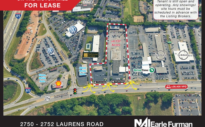 Pictures of Retail property located at 2750 Laurens Road, Greenville, SC 29607 for lease - image #1