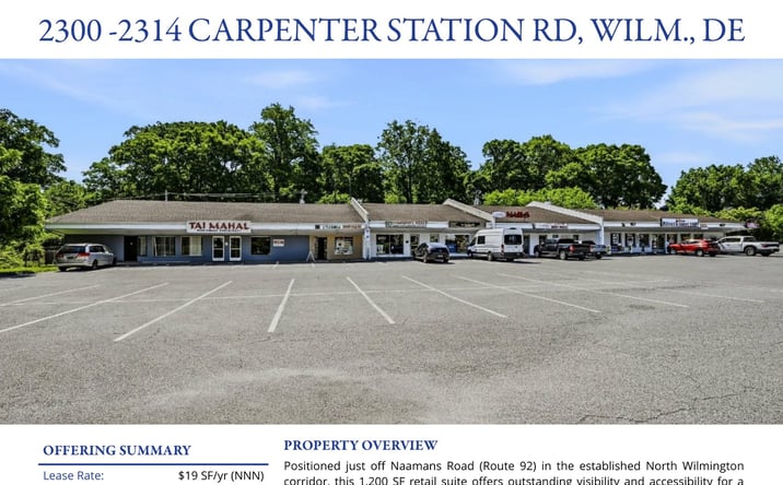 Pictures of Retail property located at 2300-2314 Carpenter Station Rd, Wilmington, DE 19810 for lease - image #1