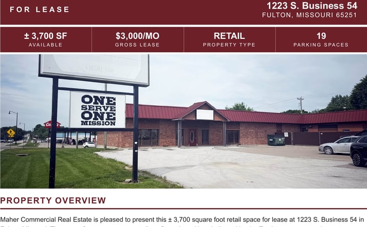 Pictures of Retail property located at 1223 S. Business 54, Fulton, MO 65251 for lease - image #1