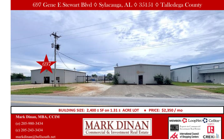 Pictures of Industrial property located at 697 Gene E Stewart Blvd, Sylacauga, AL 35151 for lease - image #1