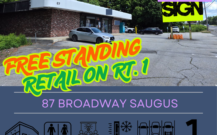 Pictures of Retail property located at 87 BROADWAY, SAUGUS, MA 01906-1005 for lease - image #1