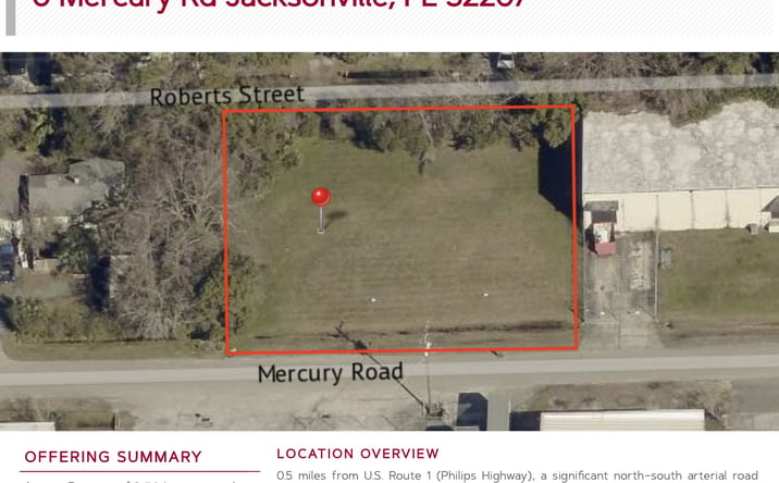 Pictures of Land property located at 0 Mercury Rd, Jacksonville, FL 32207 for lease - image #1