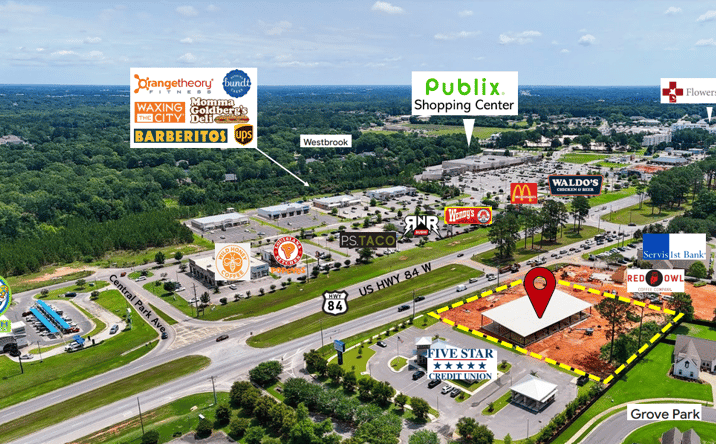 Pictures of Retail, Office, Restaurant property located at 4835 W. Main St, Dothan, AL 36305 for lease - image #1
