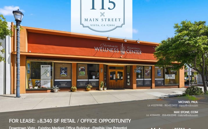 Pictures of Retail, Office property located at 115 Main Street, Vista, CA 92084 for lease - image #1